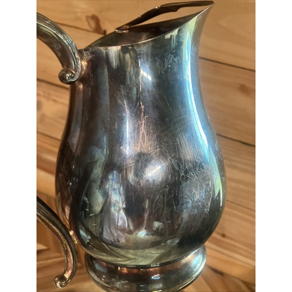 Vintage Silverplate Pitcher with Ice Lip By Gorman - Picture 8 of 15